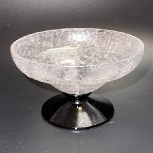 Svensk krakelé coupe-/dessertglas, attribueret til Johansfors eller Åfors glasbruk