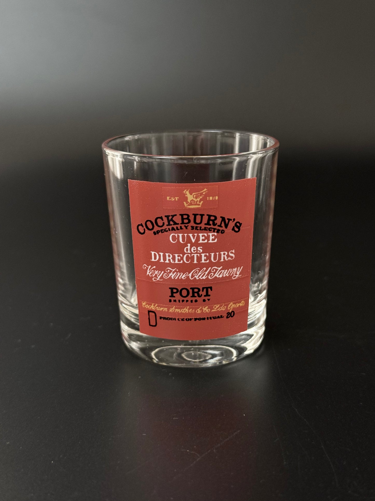 Vintage portvinsglas med tryk – lo, Barros, Cockburn’s m.fl.