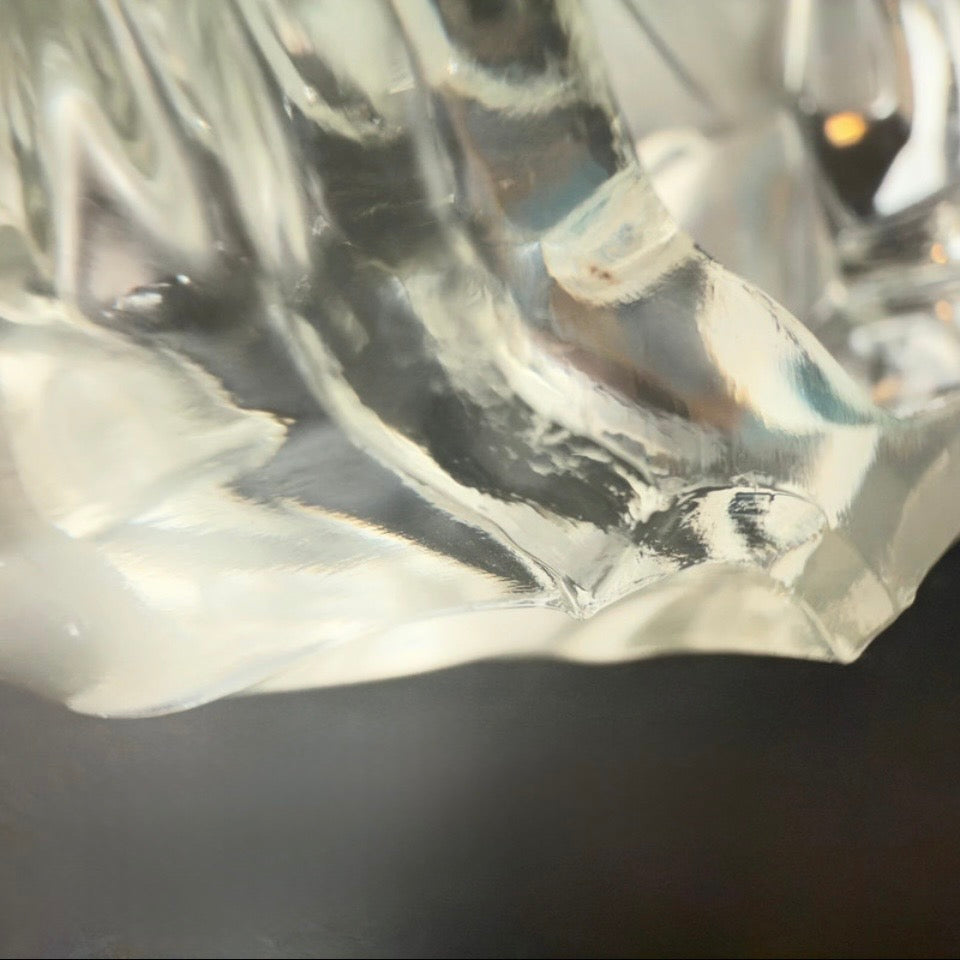 Karel Zentner art deco glaskunst med isbjørn – Libochovice glas ca. 1935