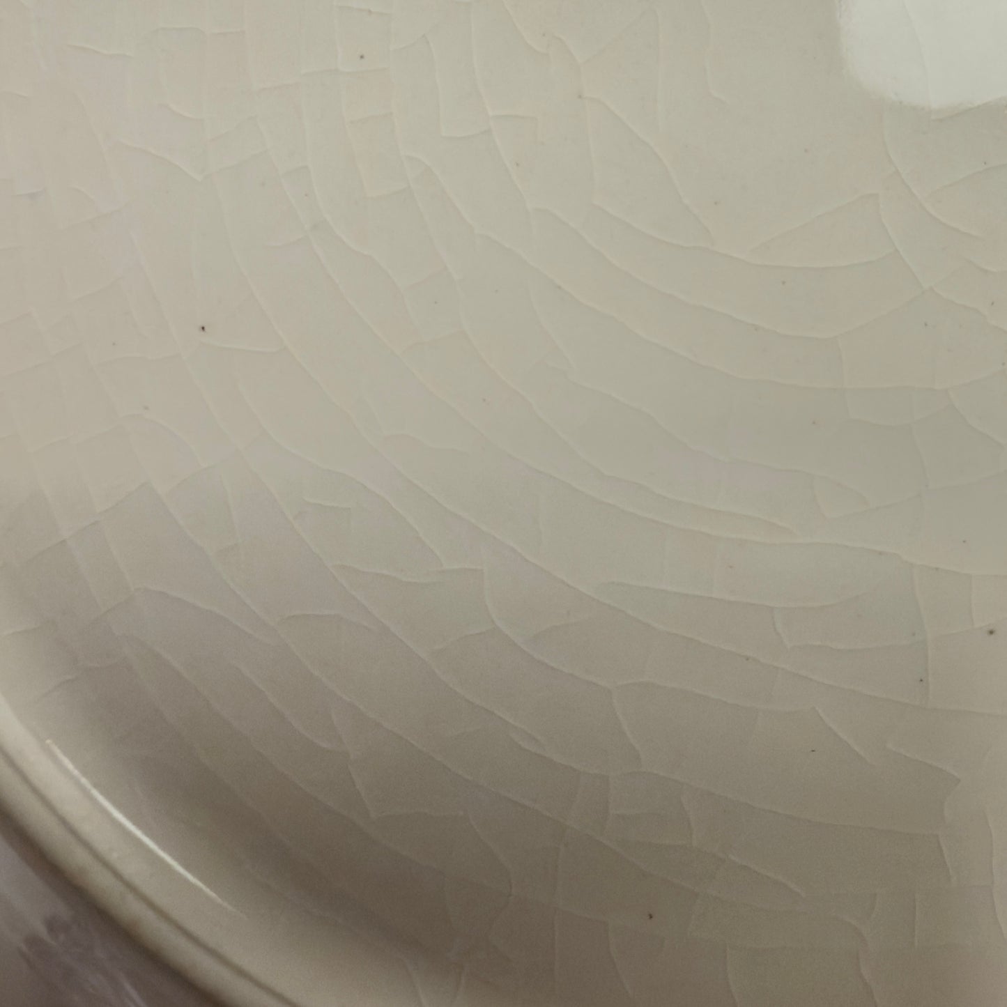 Antik engelsk fajancetallerken – blå hvid transferware fra Staffordshire ca. 1850