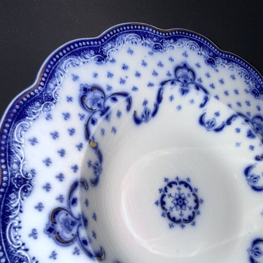 Antik engelsk Losol Ware middagstallerken – W. H. Grindley, Staffordshire (Keele), ca. 1890–1910 - Frøken Lilly