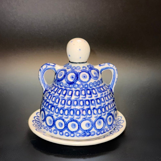 Belze – Original Bunzlau – miniosteklokke / smørklokke – ca. 1950–60’erne - Frøken Lilly