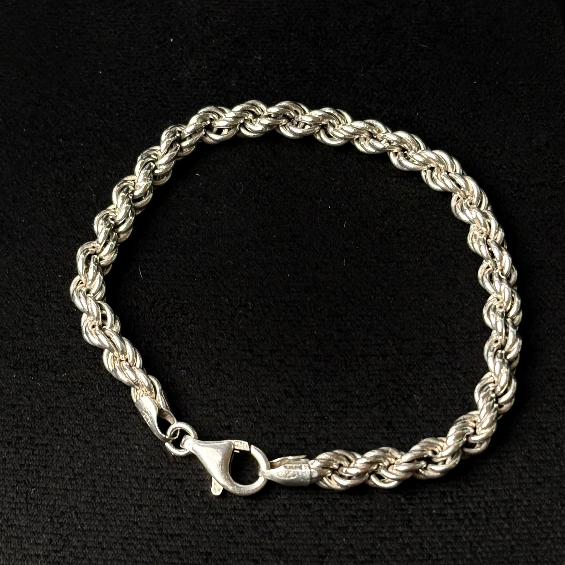 Massivt rebkæde armbånd i 925 sterlingsølv