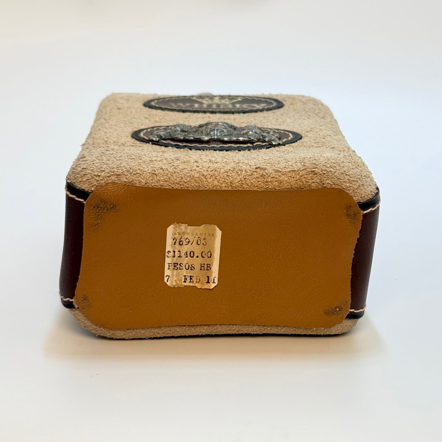 Mexicansk whiskyflaske i læder – vintage barware -1970/1980’erne