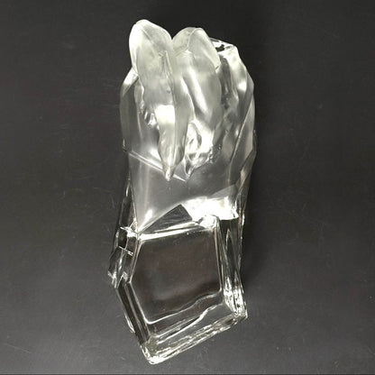 Karel Zentner art deco glaskunst med isbjørn – Libochovice glas ca. 1935