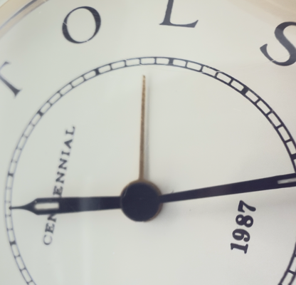 Bristol-Myers Centennial 1987 bordur/rejseur med alarm – firmamemorabilia