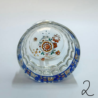 VARIANT 2 - Italiensk champagne/dessertskål på fod i emaljemalet glas – 1960’erne