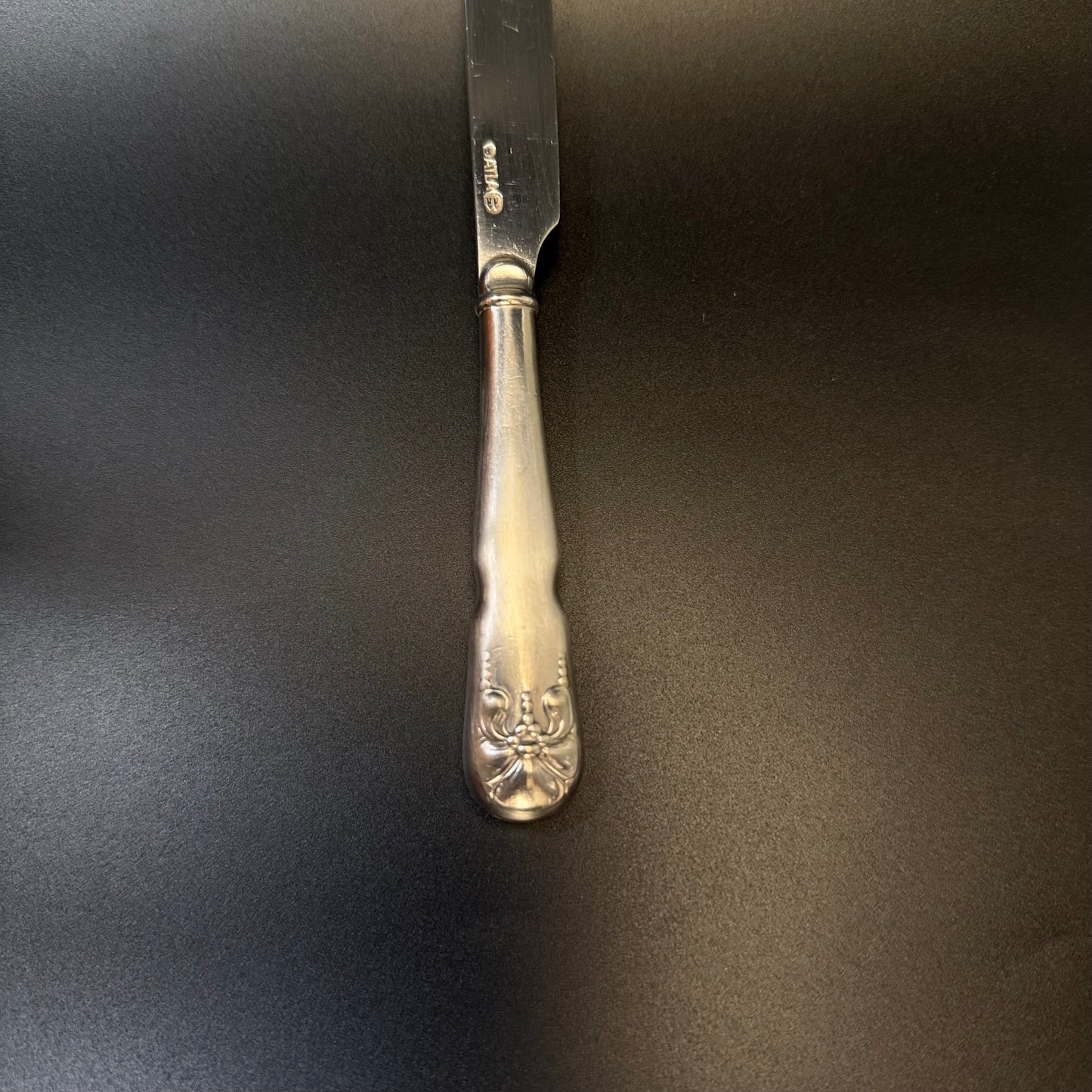 Smukt vintage sæt med frugtknive i sølvplet, D.F.A.