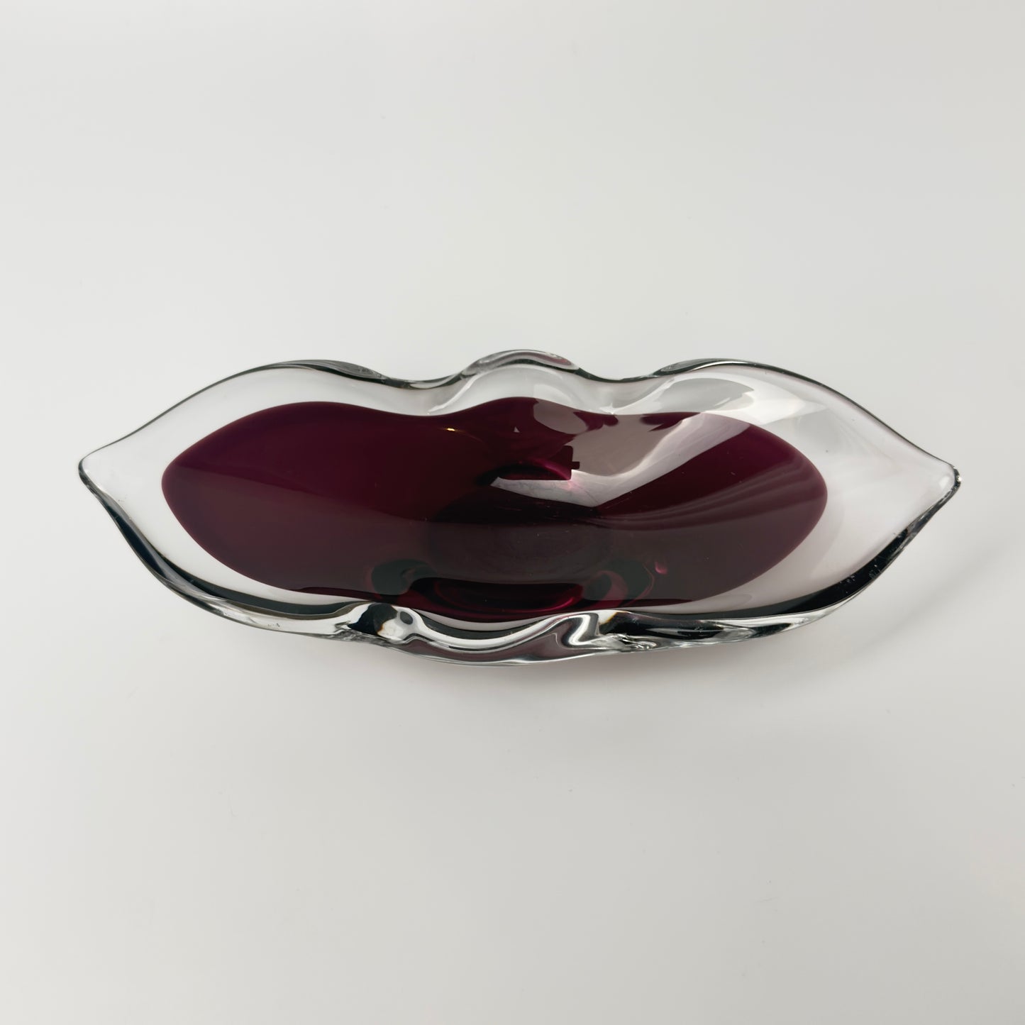 Åfors kunstglas skål model 1739 “Lila” svensk glasdesign 1960-70’erne