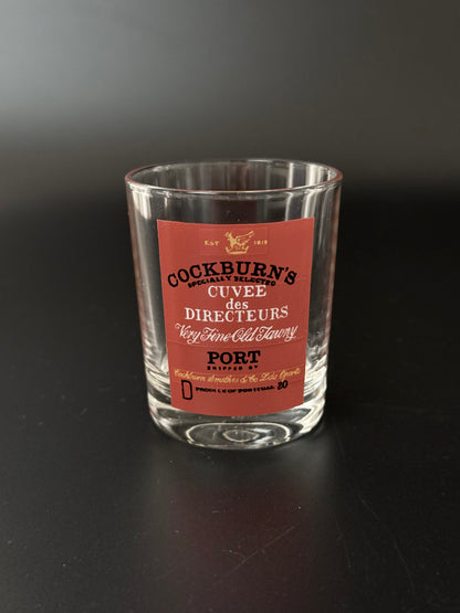 Vintage portvinsglas med tryk – lo, Barros, Cockburn’s m.fl.