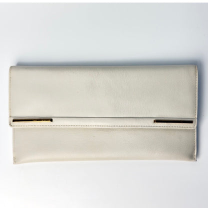 Vintage Comtesse clutch i hvidt læder