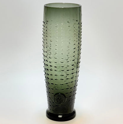Reijmyre, Hertig Carl, beer glass, Swedish glass, vintage glass, mid century, Scandinavian design, hand blown glass, textured glass, green glass
