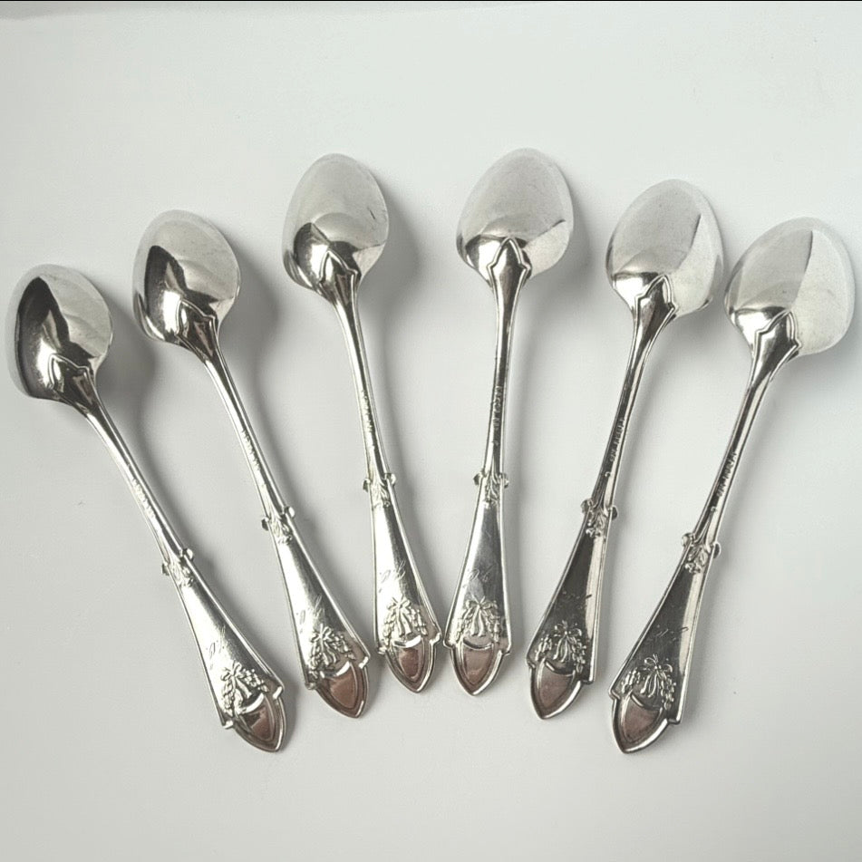 6 Art Nouveau antikke M&TB teskeer