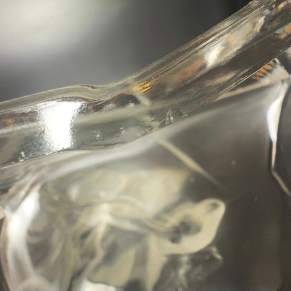 Karel Zentner art deco glaskunst med isbjørn – Libochovice glas ca. 1935