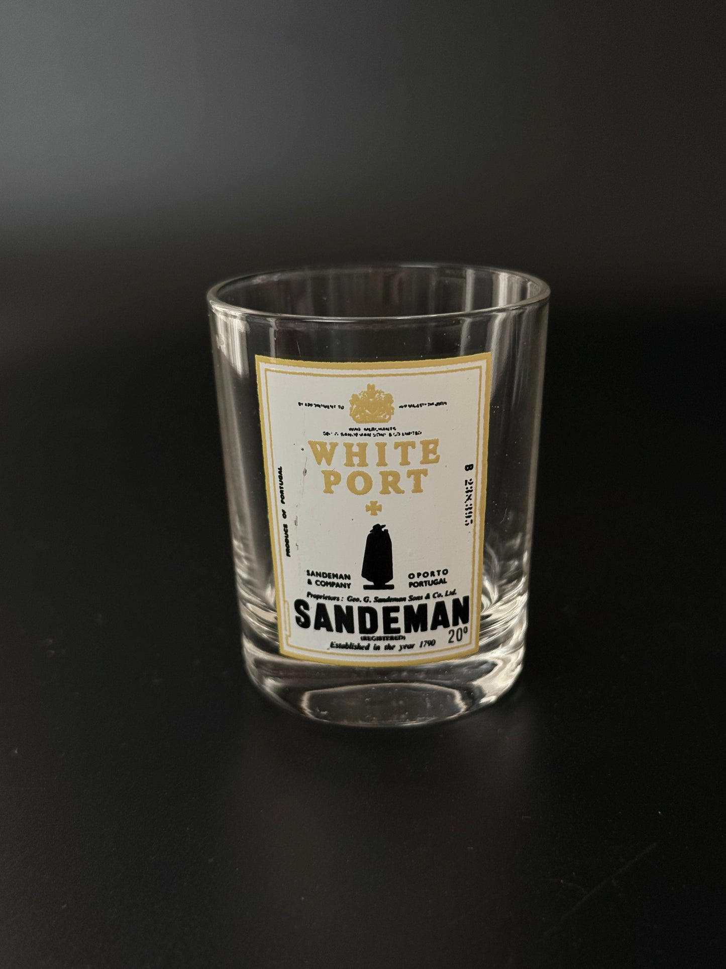 Vintage portvinsglas med tryk – lo, Barros, Cockburn’s m.fl.