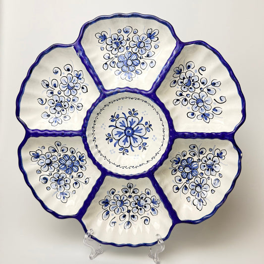 Spansk håndlavet keramikfad ceramical – tapas serveringsfad 32 cm