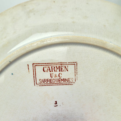Sarreguemines - Carmen, spisetallerken 22 cm, fransk antik (flere varianter)