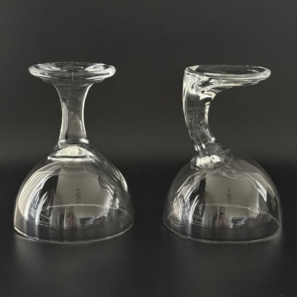 Italienske designglas med snoet stilk – sæt med 2