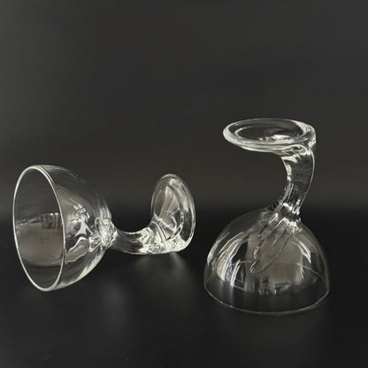 Italienske designglas med snoet stilk – sæt med 2