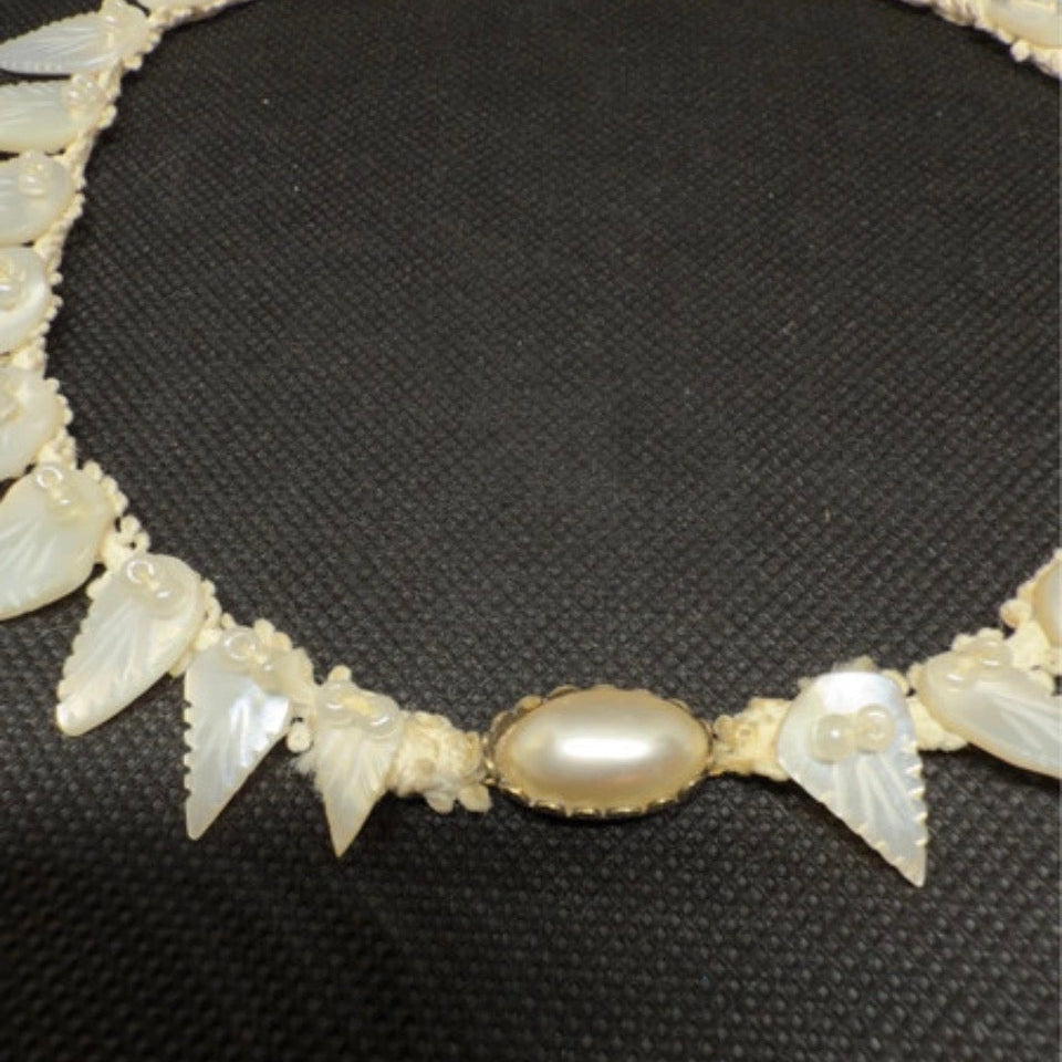 Vintage perlemorshalskæde - mother of Pearl