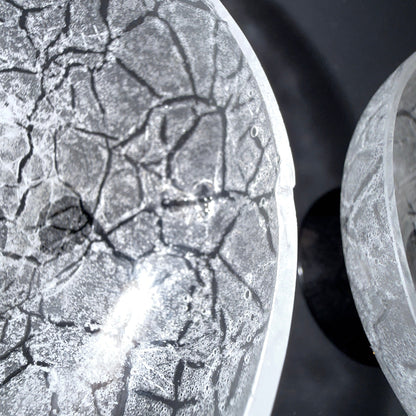 Svensk krakelé coupe-/dessertglas, attribueret til Johansfors eller Åfors glasbruk