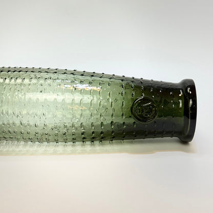 Reijmyre, Hertig Carl, beer glass, Swedish glass, vintage glass, mid century, Scandinavian design, hand blown glass, textured glass, green glass