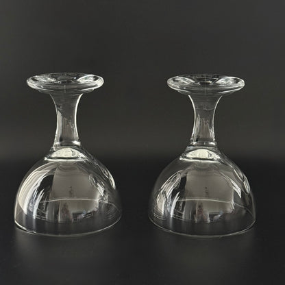 Italienske designglas med snoet stilk – sæt med 2