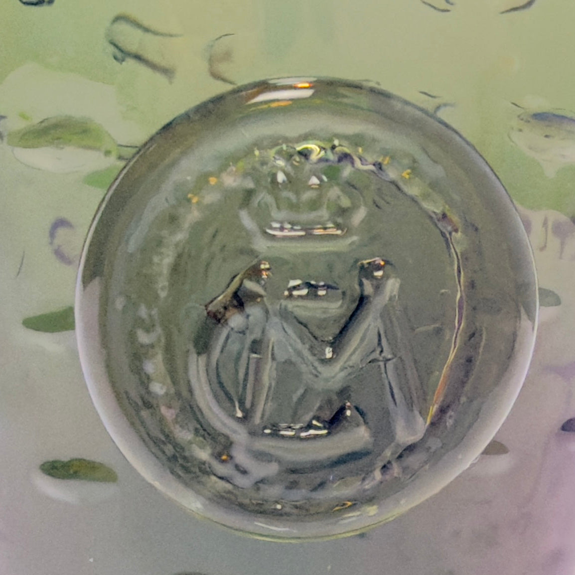 Reijmyre, Hertig Carl, beer glass, Swedish glass, vintage glass, mid century, Scandinavian design, hand blown glass, textured glass, green glass