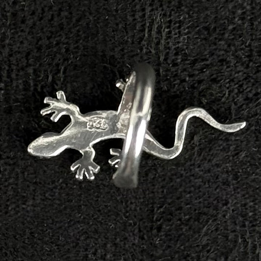 925 sølv ear cuff med gekko firben – vintage