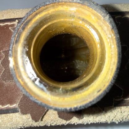 Mexicansk whiskyflaske i læder – vintage barware -1970/1980’erne