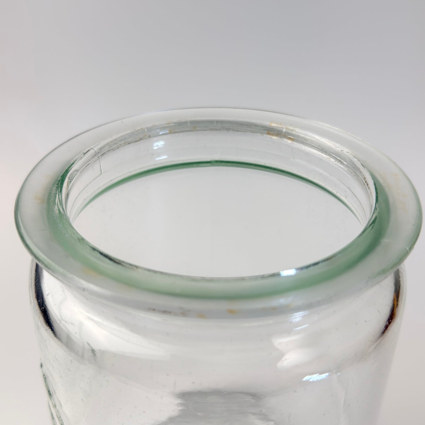 Kastrup Glasværk henkogningsglas 18,5 cm – gammelt sylteglas med glaslåg