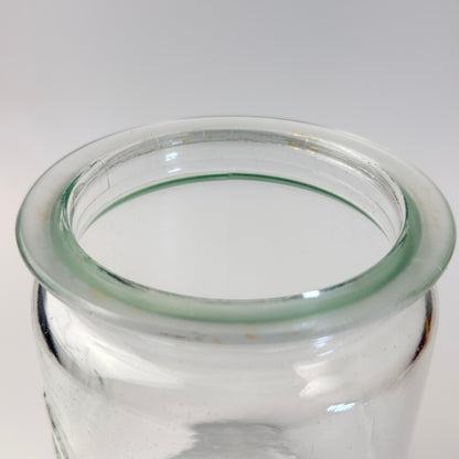 Kastrup Glasværk henkogningsglas 18,5 cm – gammelt sylteglas med glaslåg