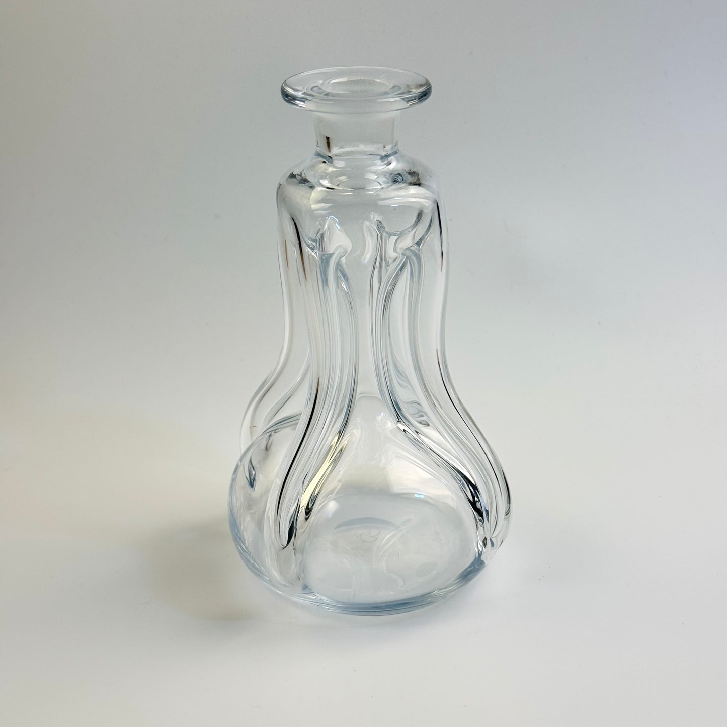 Holmegaard karaffel med låg 24 cm – klar glas – vintage dansk design