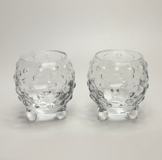 Iittala pindsvin lysestager i klart glas – design Tiina Nordström