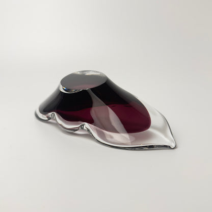 Åfors kunstglas skål model 1739 “Lila” svensk glasdesign 1960-70’erne