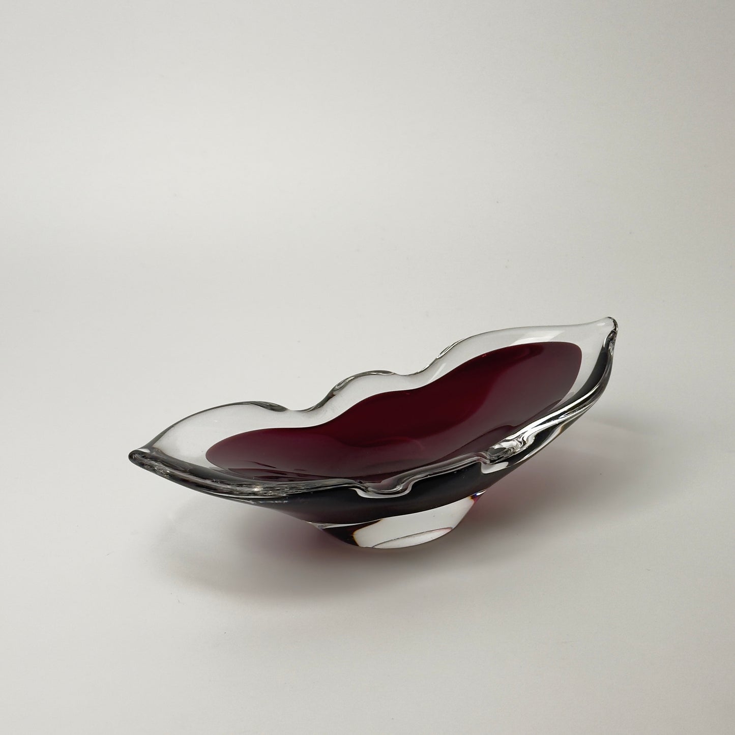 Åfors kunstglas skål model 1739 “Lila” svensk glasdesign 1960-70’erne