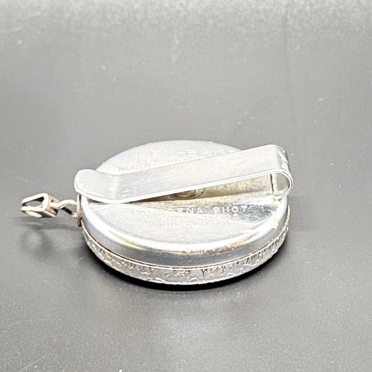 Vintage amerikansk Key-Bak nøglering - med bælteclips, West Coast Chain Mfg. Co., Pasadena