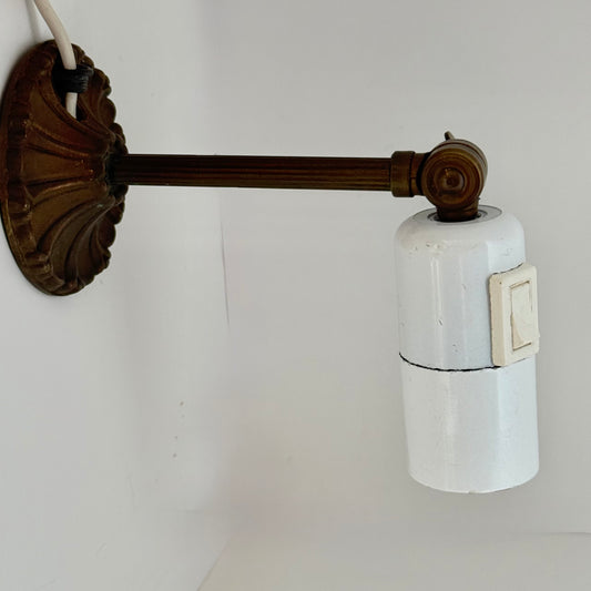 Vintage justerbar lampe i jern-metal
