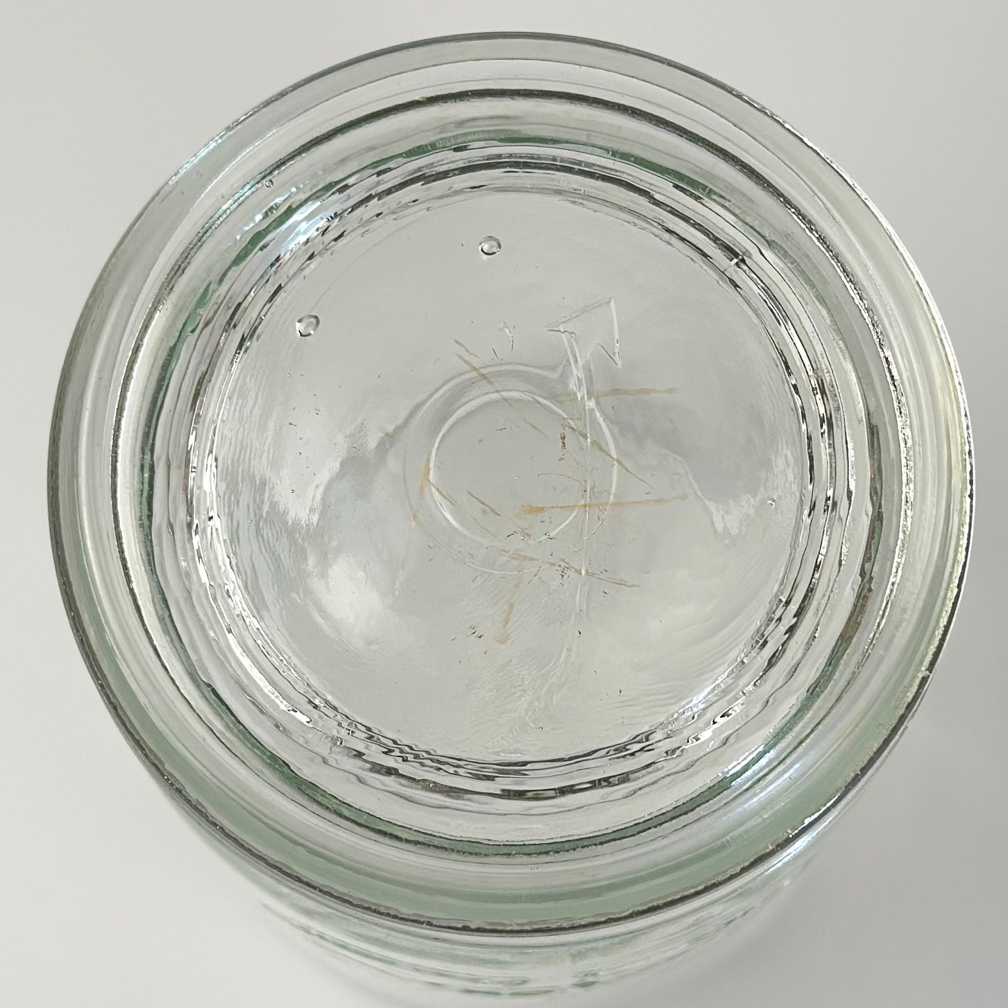 Kastrup Glasværk henkogningsglas 18,5 cm – gammelt sylteglas med glaslåg
