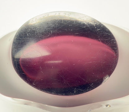 Åfors kunstglas skål model 1739 “Lila” svensk glasdesign 1960-70’erne