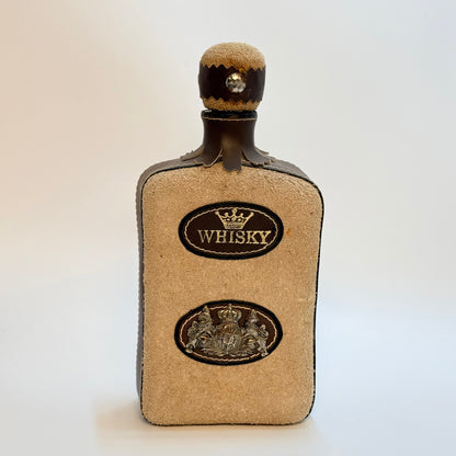 Mexicansk whiskyflaske i læder – vintage barware -1970/1980’erne