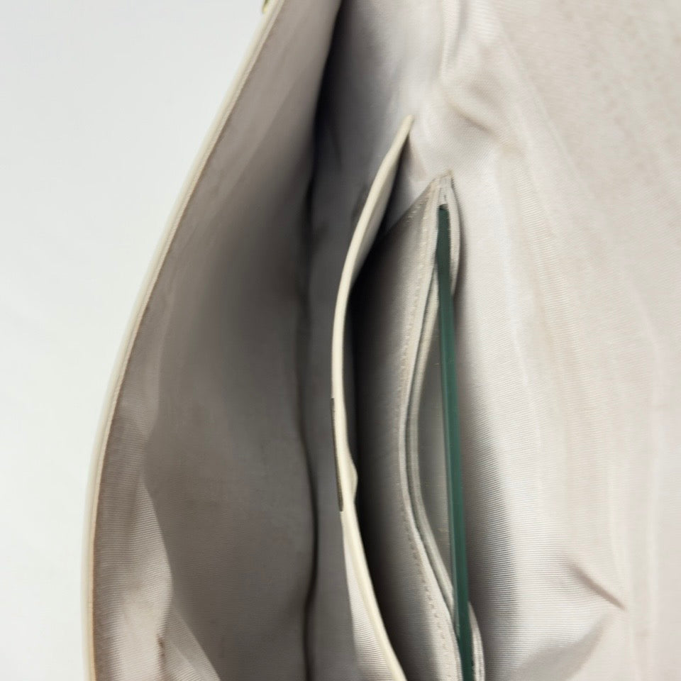 Vintage Comtesse clutch i hvidt læder