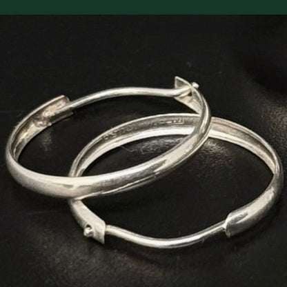 830 sølv creoler Ø1,5 cm og ear cuff 925 sølv - Frøken Lilly