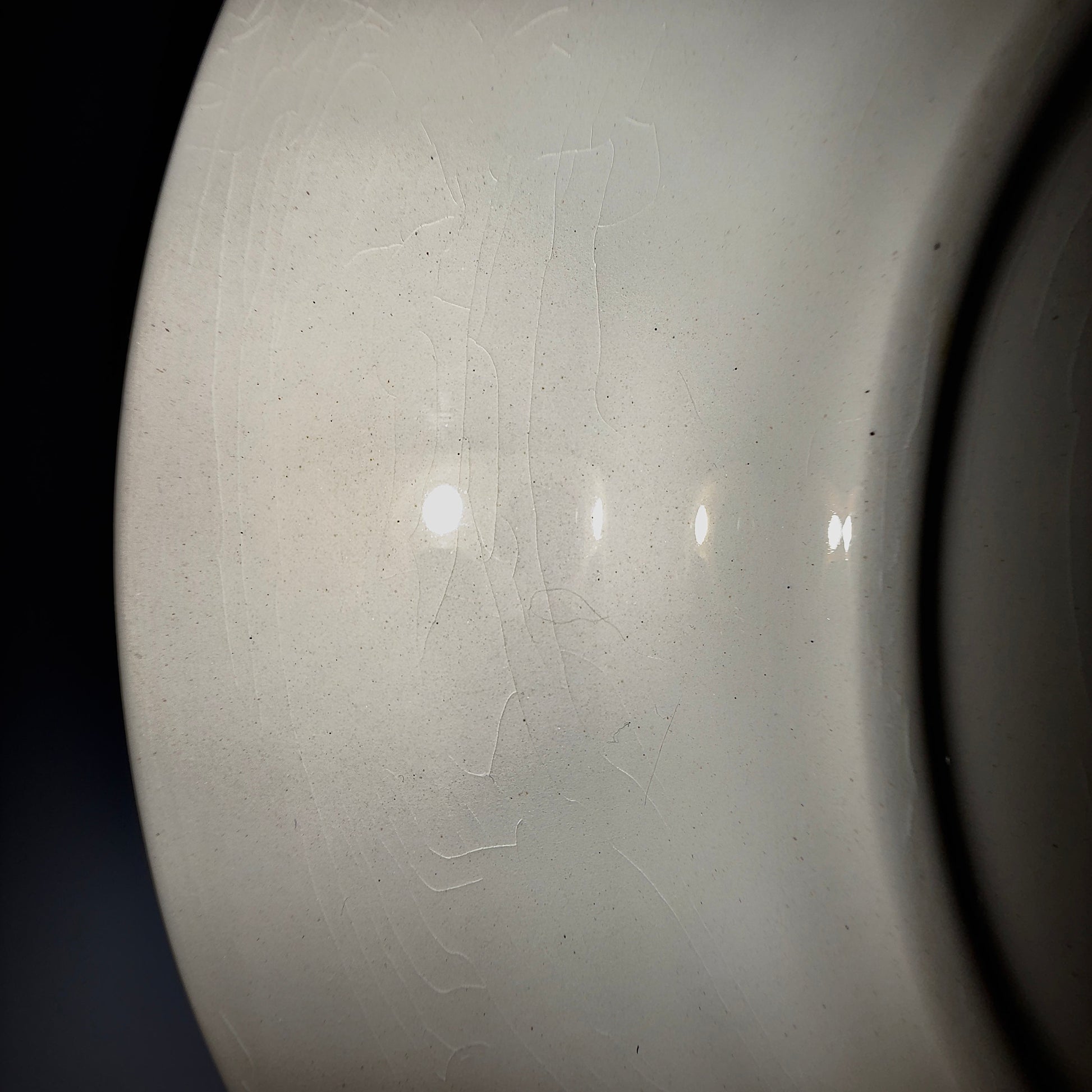 Fransk fajancetallerken – blå/hvid “English Style” Lunéville France ca. 1950–70