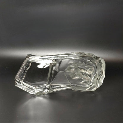 Karel Zentner art deco glaskunst med isbjørn – Libochovice glas ca. 1935