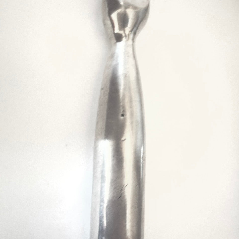 Vintage salatserveringssæt i massivt støbt aluminium