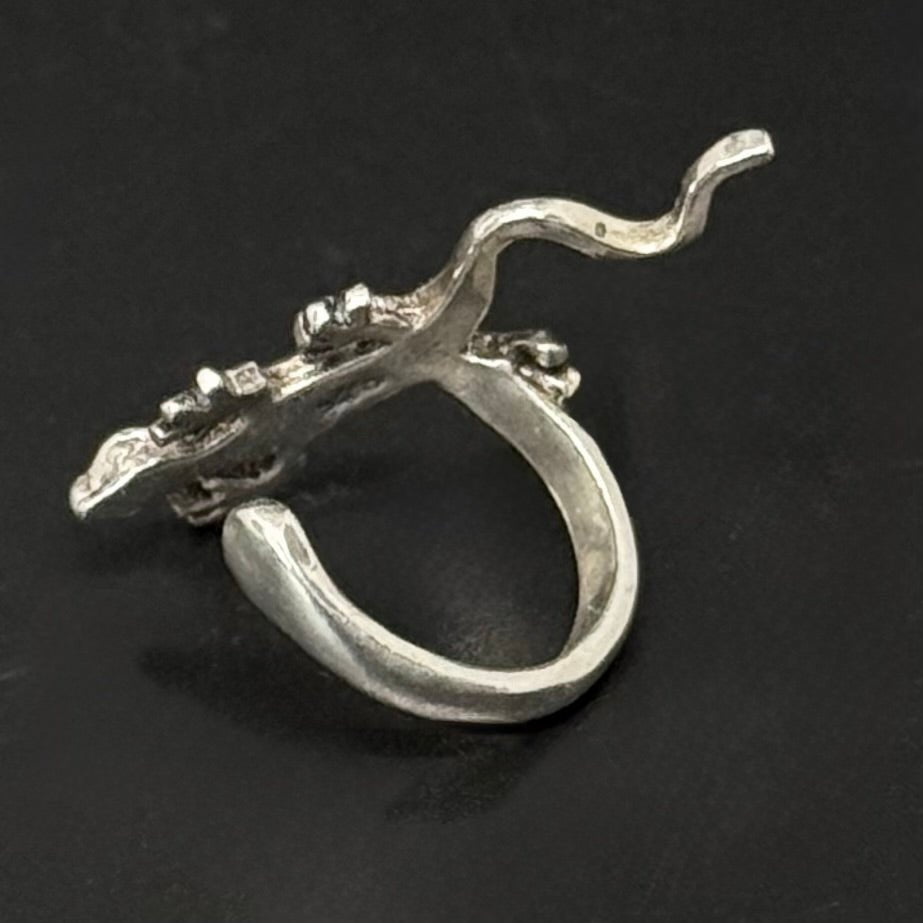 925 sølv ear cuff med gekko – vintage øresmykke - Frøken Lilly