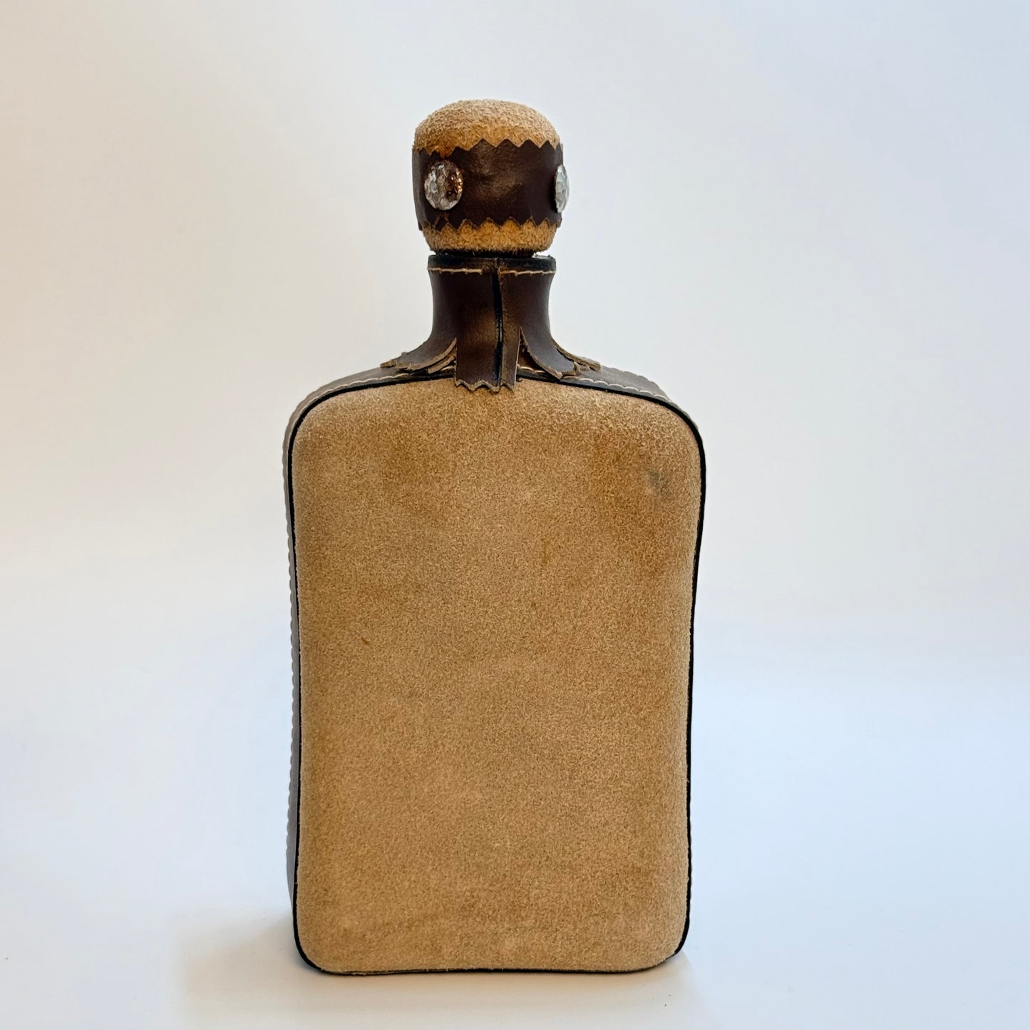 Mexicansk whiskyflaske i læder – vintage barware -1970/1980’erne