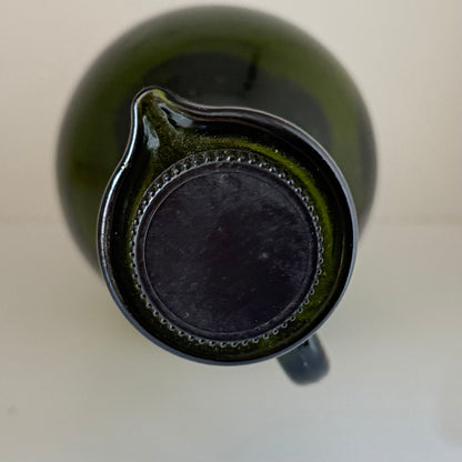 Grøn glaskaraffel / olivenolieflaske