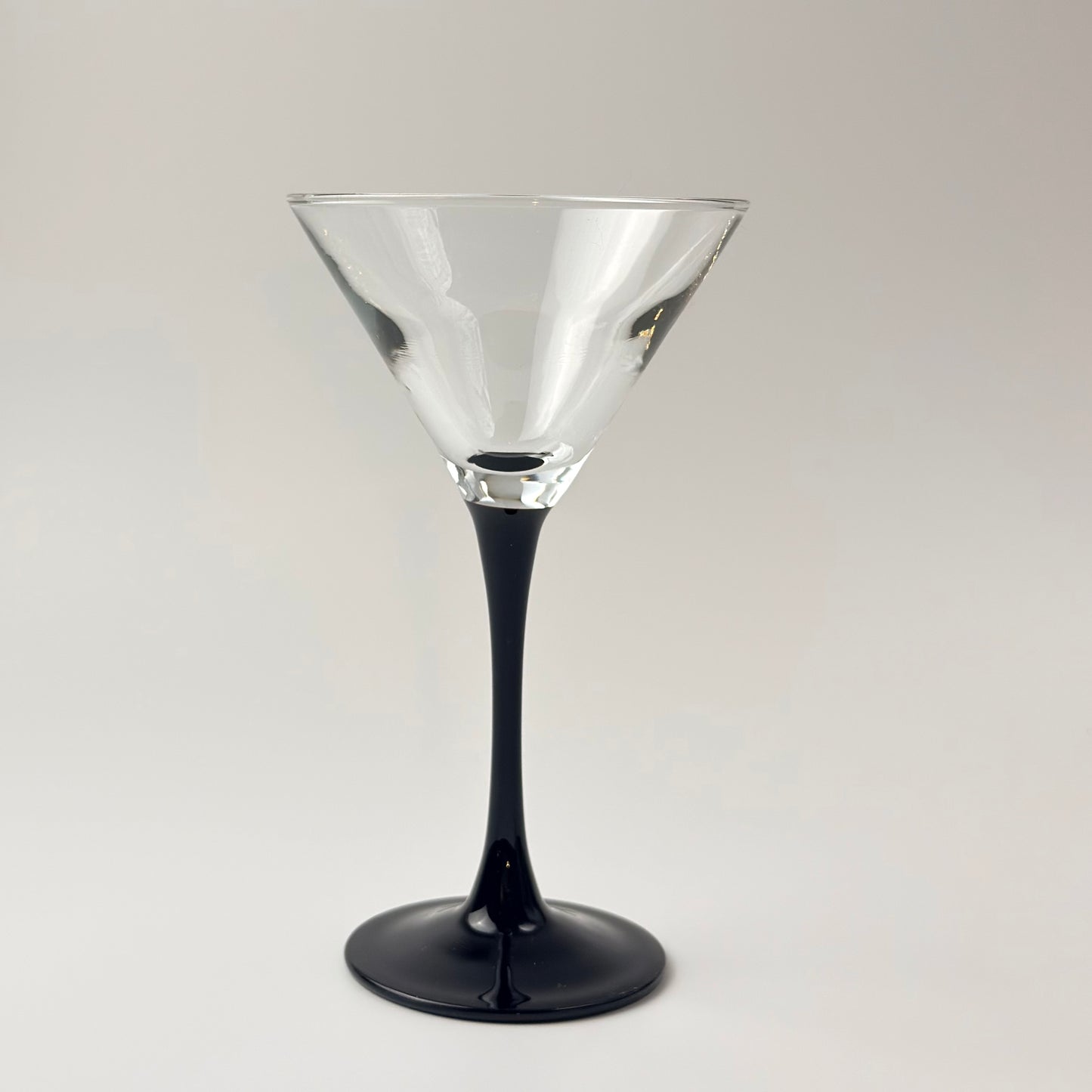 Luminarc France cocktailglas 16,5 cm – sort stilk – vintage martiniglas